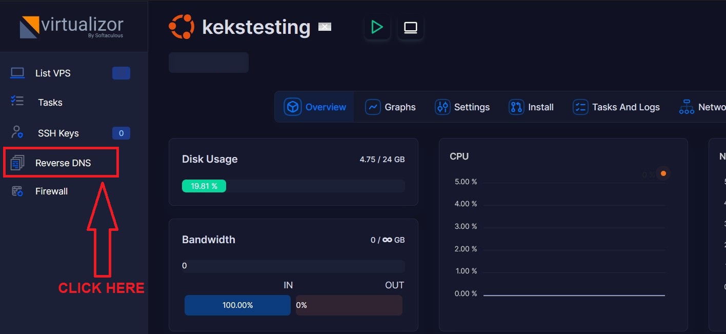 VPS reverse DNS